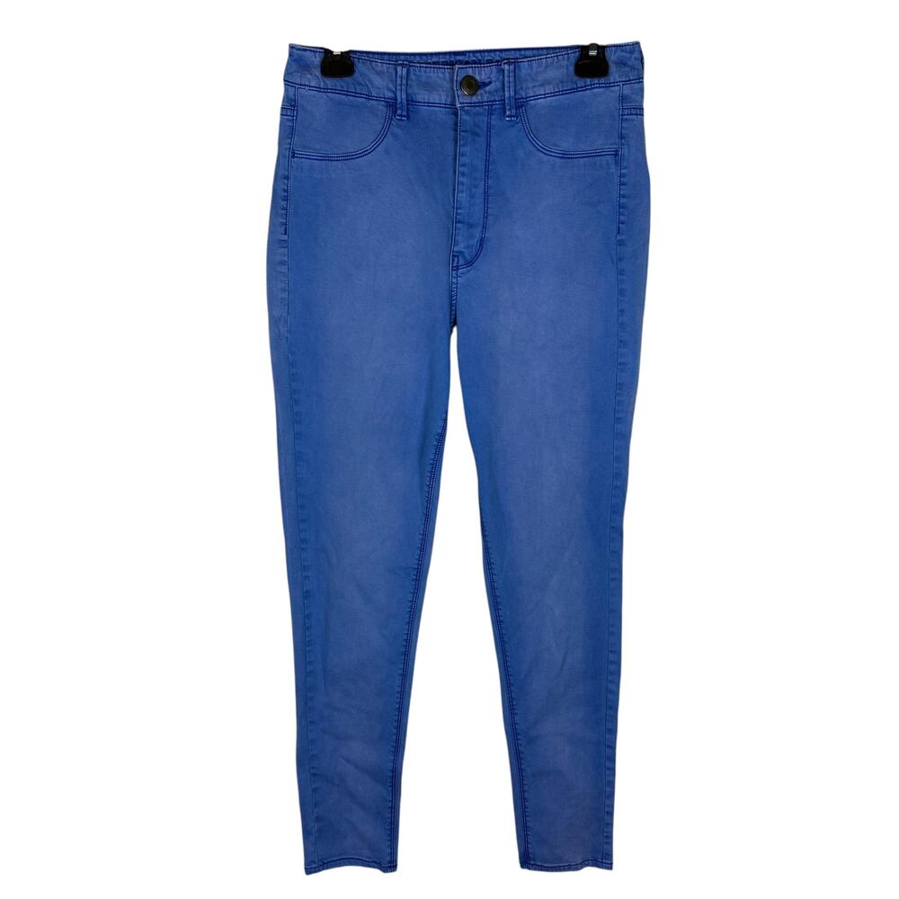 American Eagle Outfitters Jeans Women's 8 Blue Denim‎ Stretch Sky High Jegging